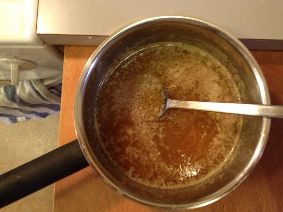 Stir. This will be the base of the ooey gooey topping.