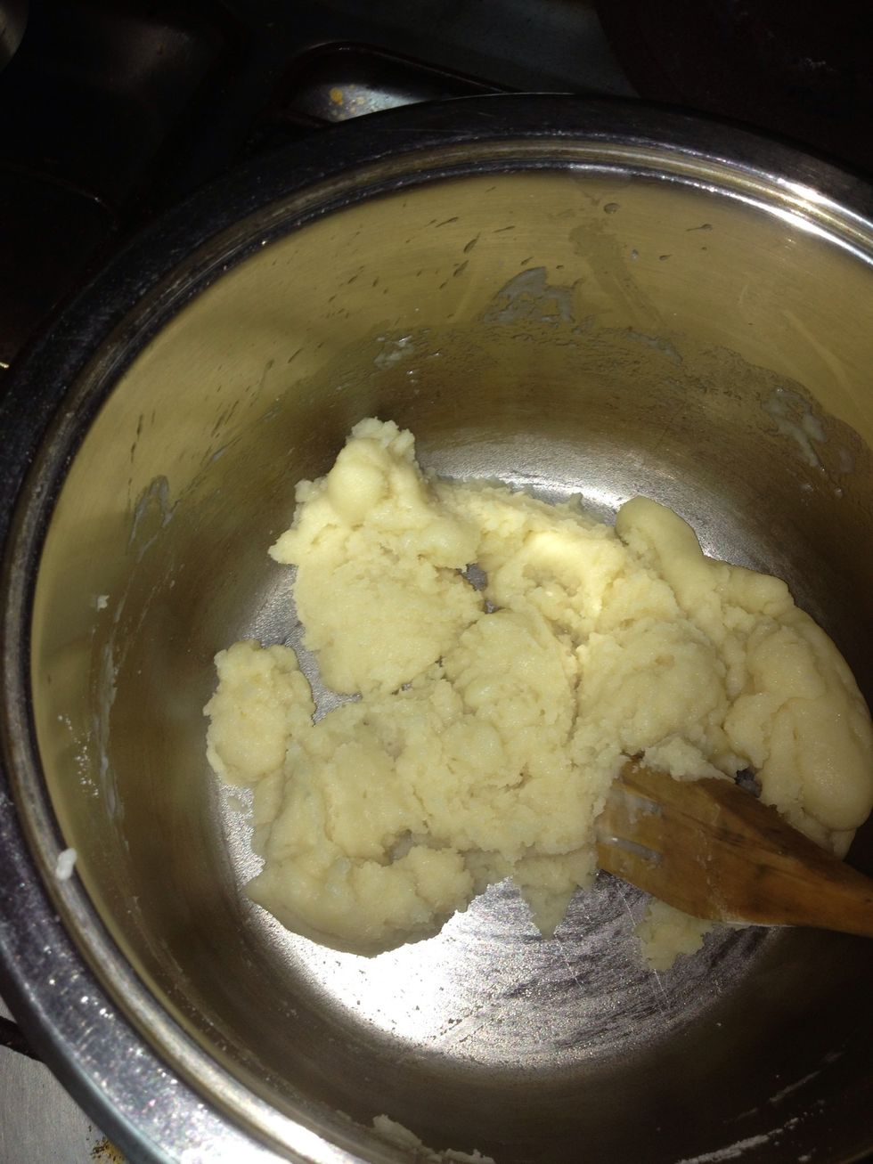 Stir till it became a ball of dough