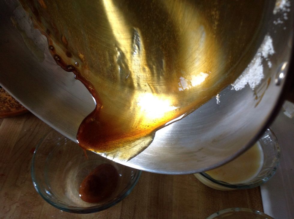 Stir till sugar liquifies and caramelizes, then pour into desired cups or a large bowl