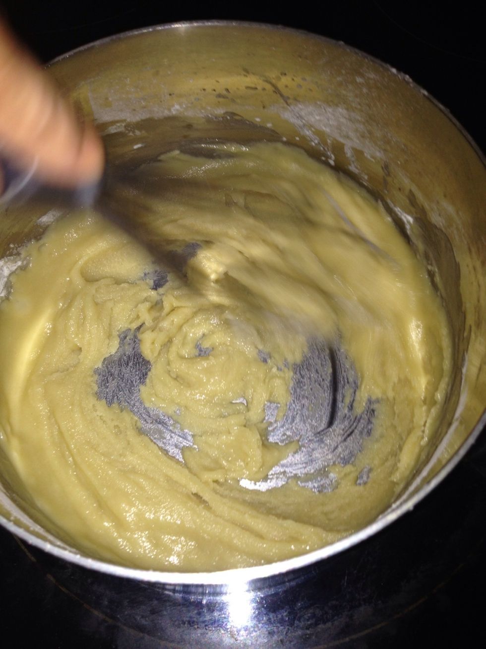 Stir till the Fluor is fully cooked