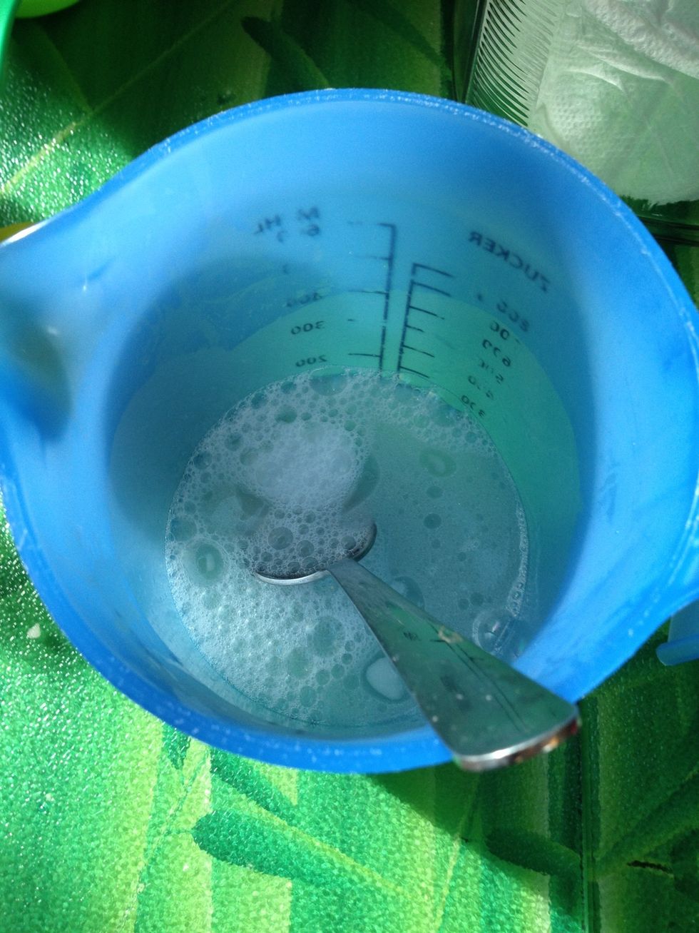 Stir till the oil is melted