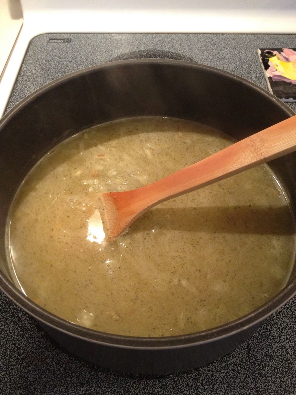 Stir to blend ingredients.