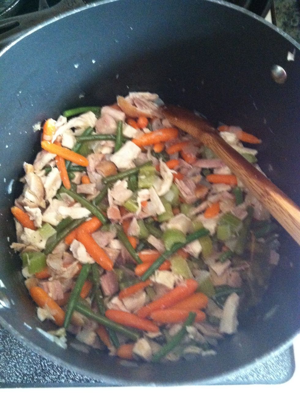 Stir to mix everything together. Mmmmm