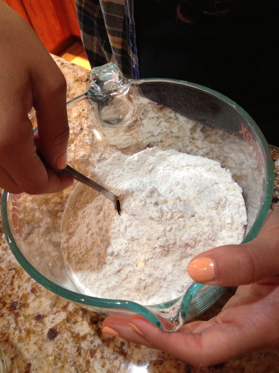 Stir together flour, salt, and baking soda!