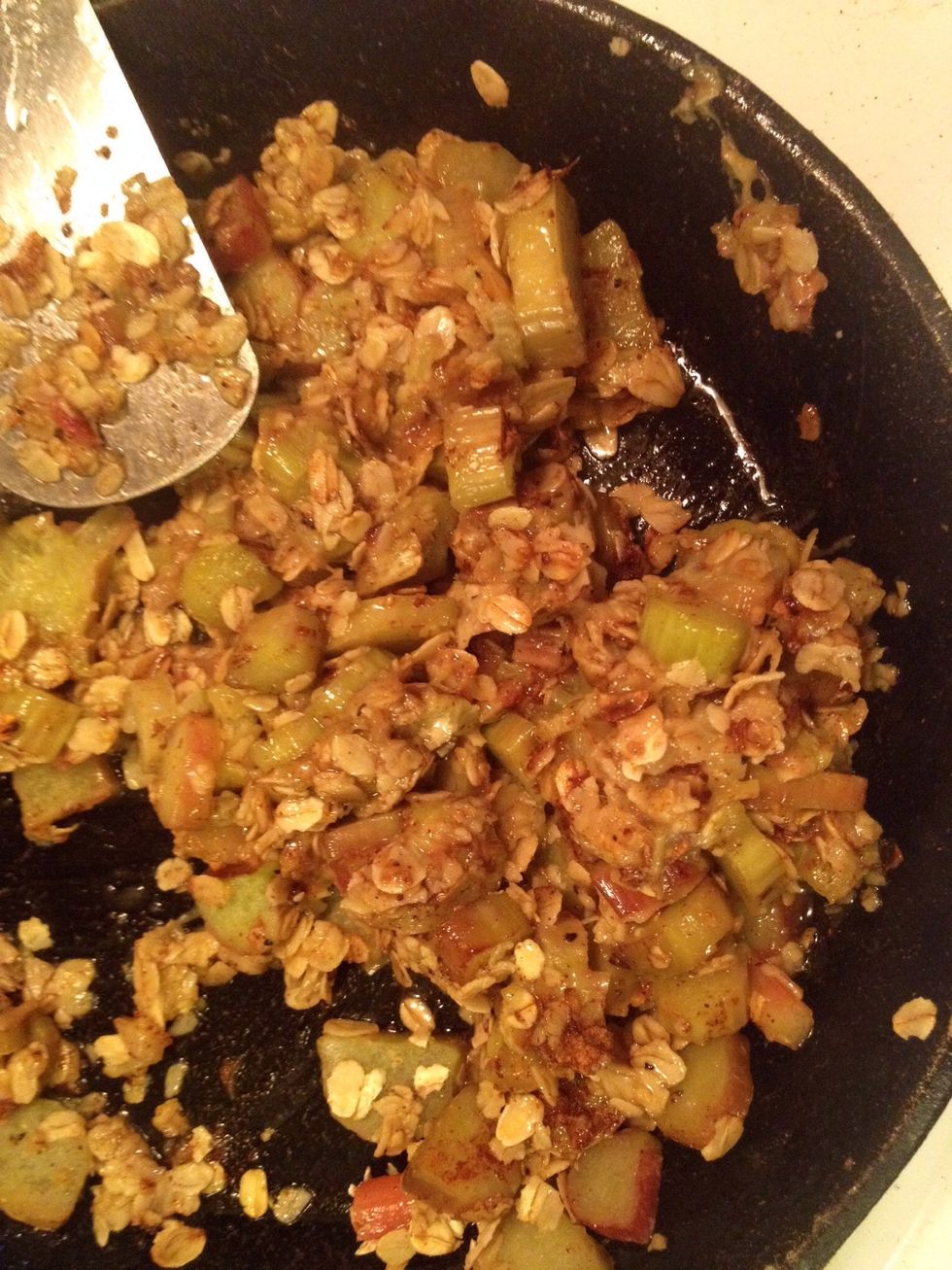 Stir together, then pull away from the heat.