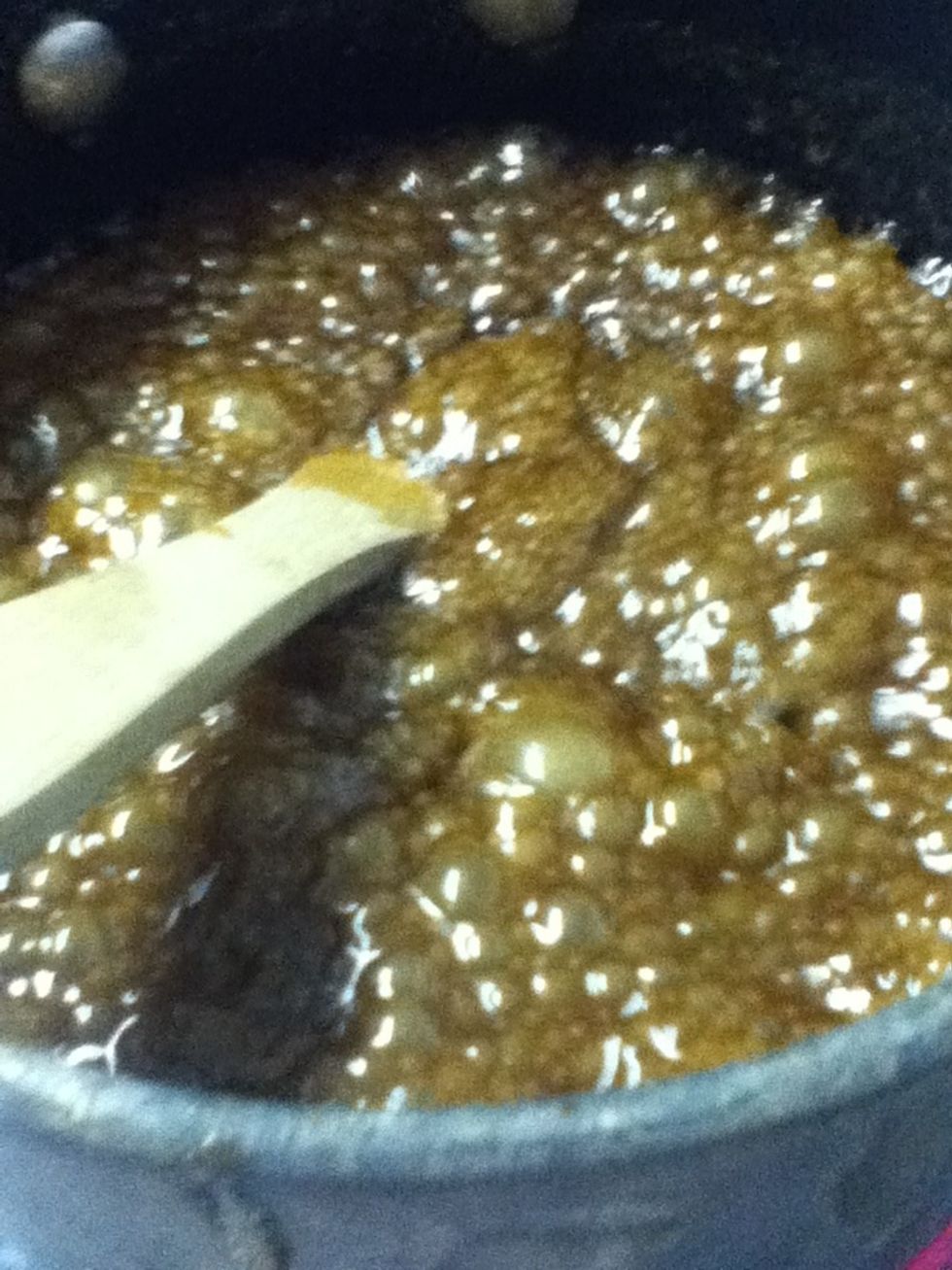 Stir until boils when it boils stir for 4 minutes then take off heat