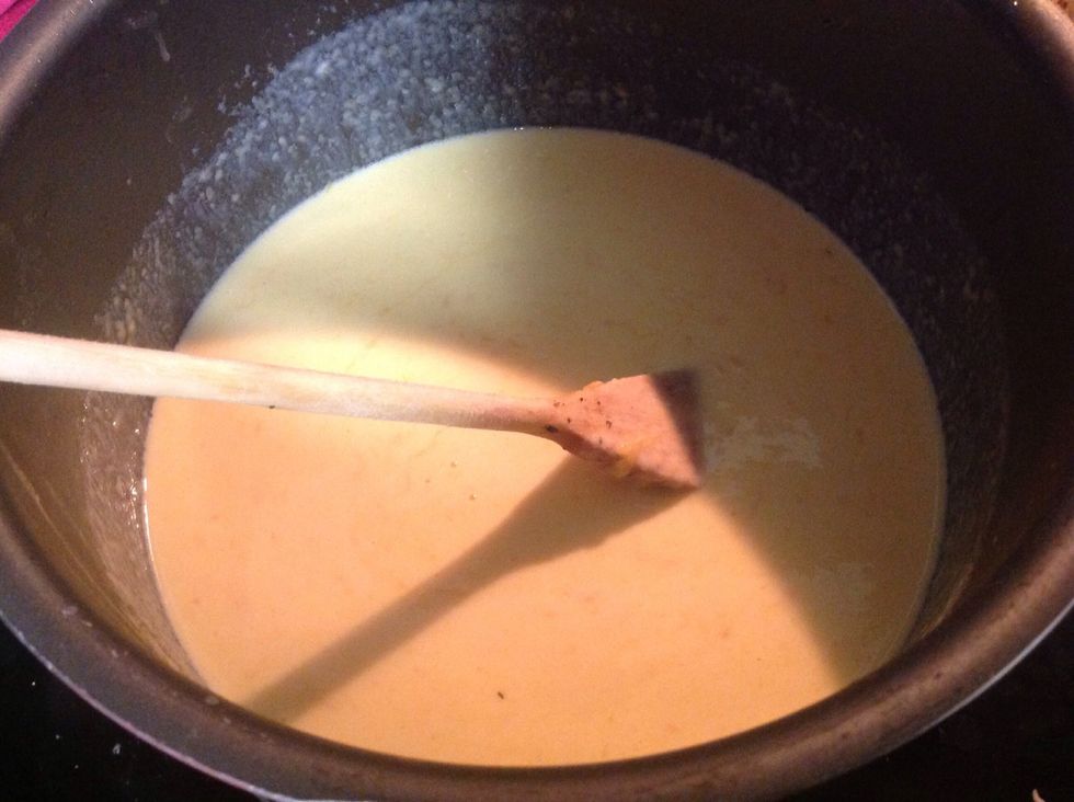 Stir until cheese is melted ....