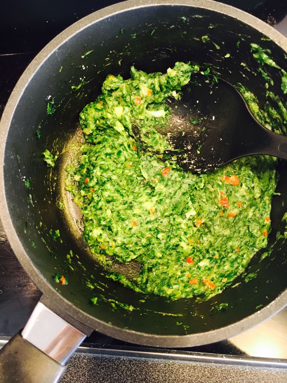 Stir until creamy. Take off the heat