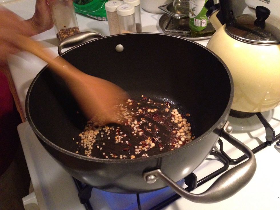 Stir until mustard seeds start popping