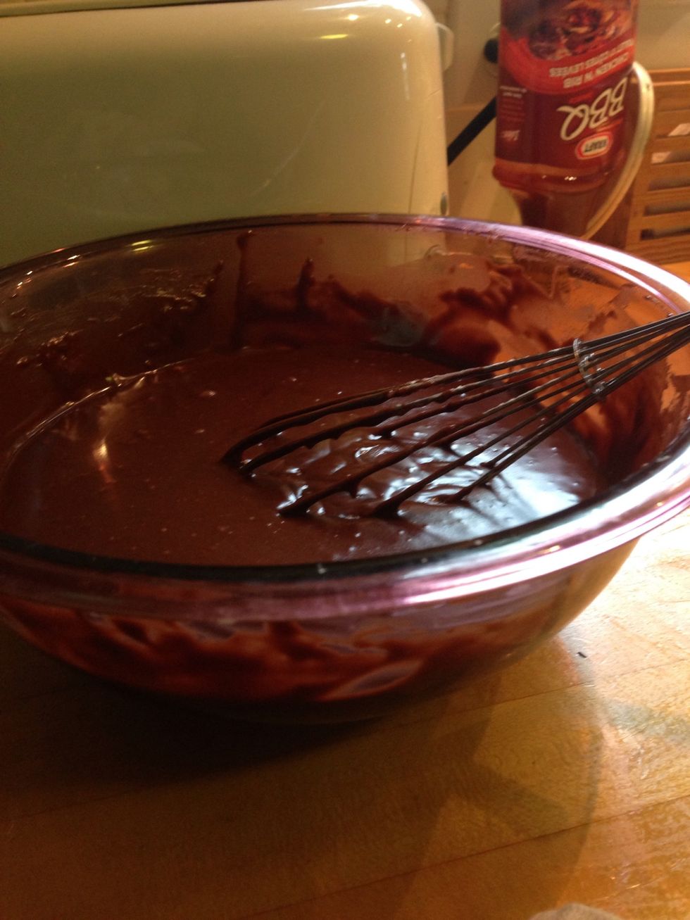 Stir until smooth. Set aside to cool; about 1 hr. Stir occasionally.