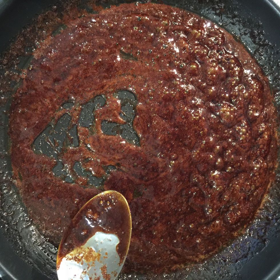 Stir until you get a thick sauce