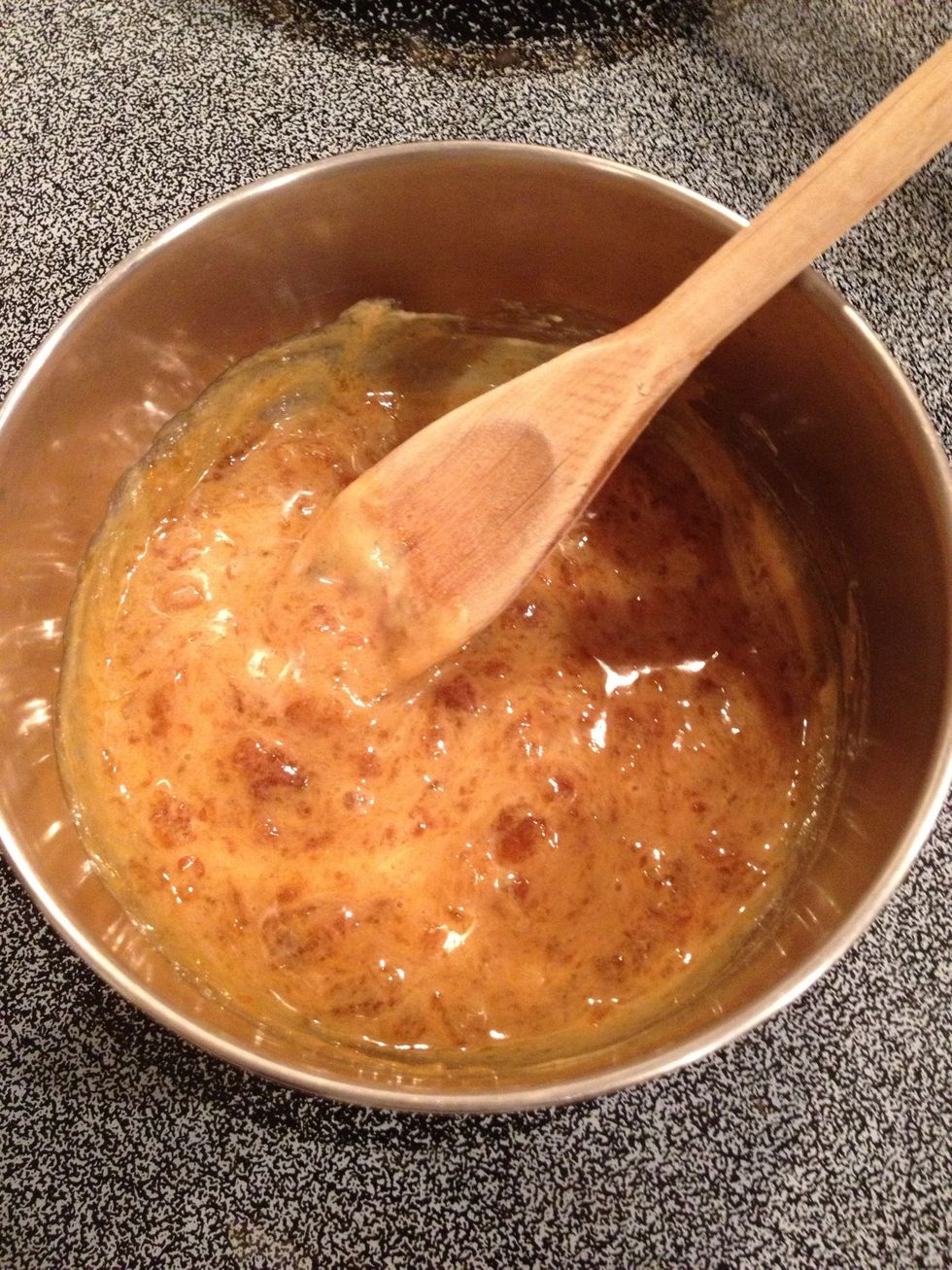 Stir well. Turn heat to medium and keep stirring.