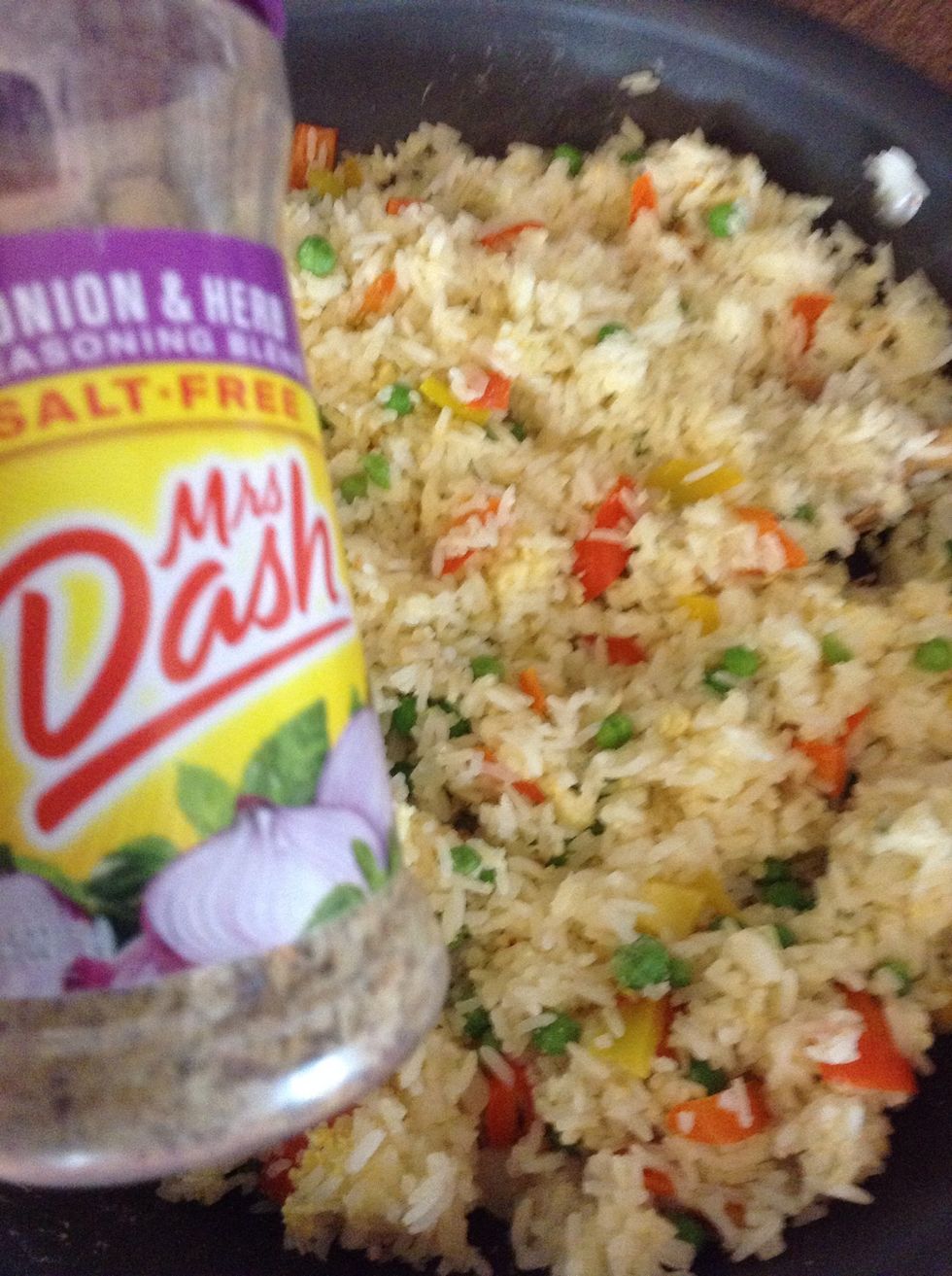 Stir when cooked, add seasoning