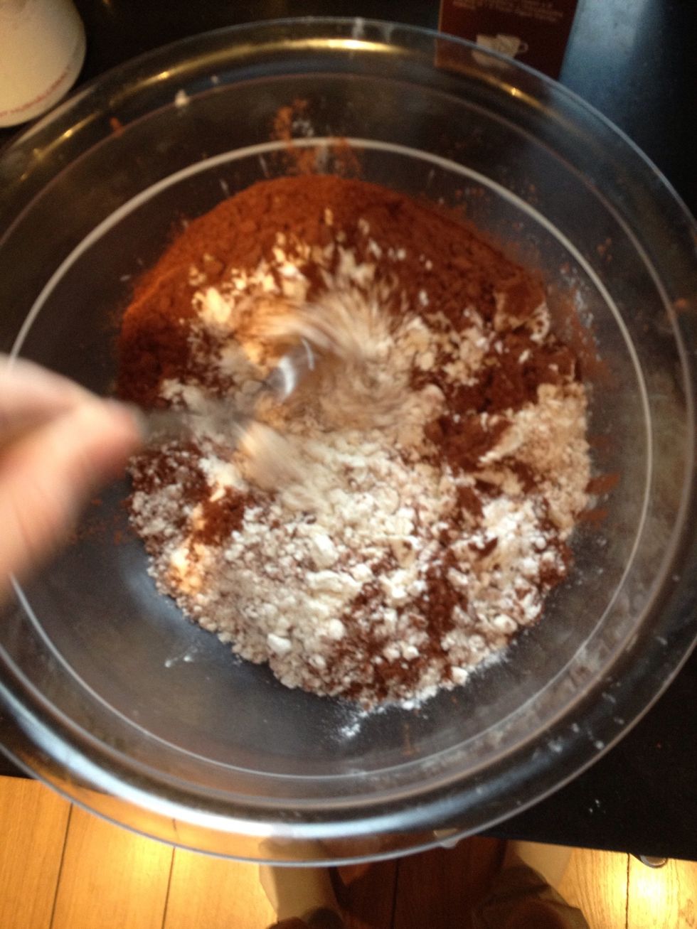 Stir with a fork until well combined and as less lumps as possible.