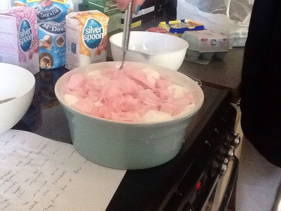 Stir your marshmallows together