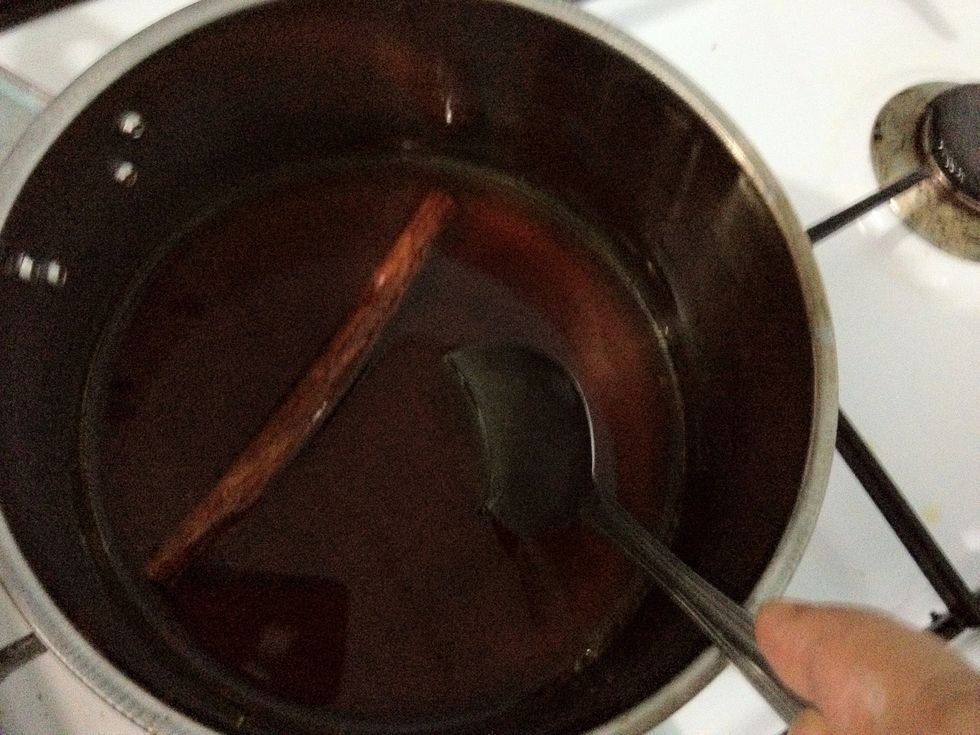 Stirring constantly. The sauce will be thickened (caramelized). Dont leave it, coz you might find it as burnt sugar :) . Set aside