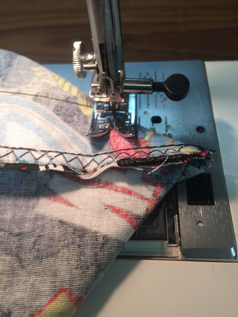 Stitch along the bottom of the dart.