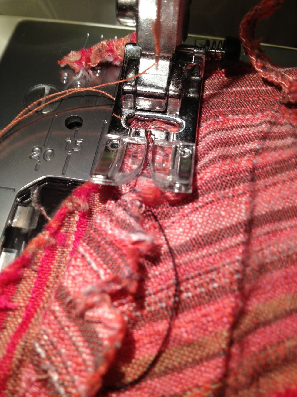 Stitch back in place.