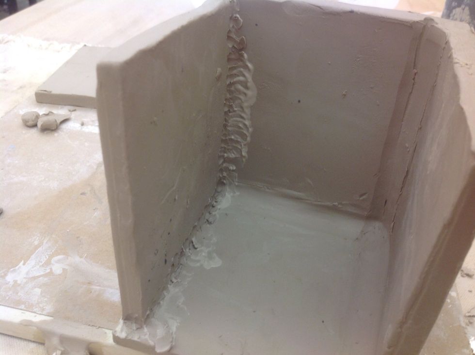 Stitch the B piece to the A pieces.