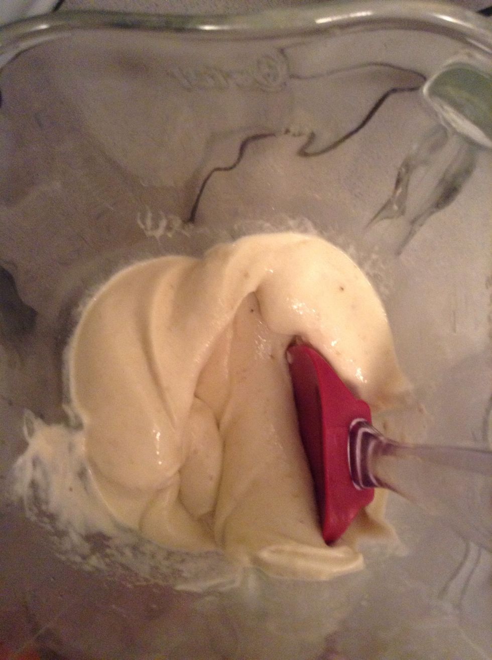 Stop the blender and mix it around a bit