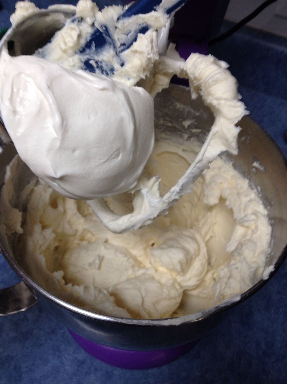 Stop the mixer to add this ingredient.