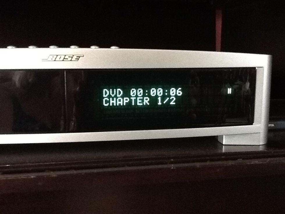 Stop when "DVD" is shown on the front of the unit.