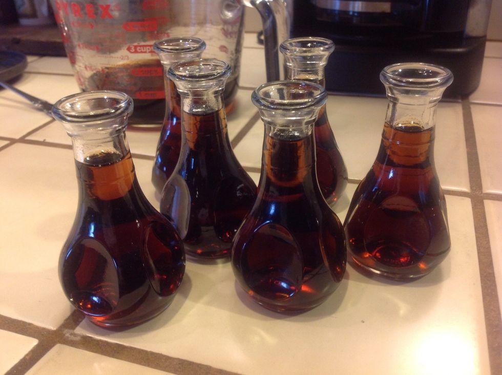 Store any leftovers in a covered jar in the refrigerator. Can be warmed in microwave or stovetop for a warm syrup.