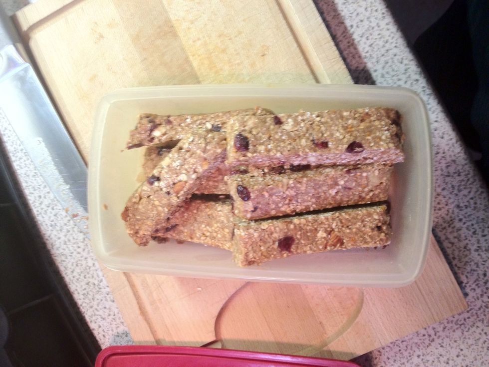 Store the bars in the fridge and enjoy:) remember to wrap the bars up if you want them on the go they get quite sticky when outside the fridge!