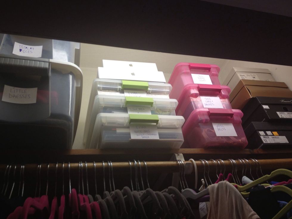 Store things in bins you don't use as often away so they don't waste space.
