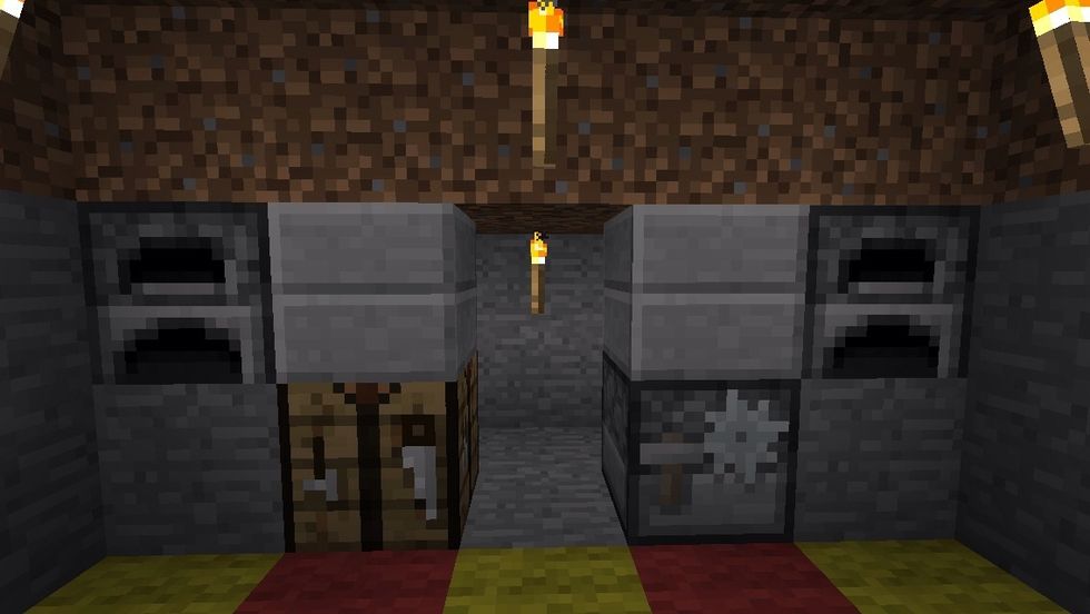 Straight on is an entrance to.....