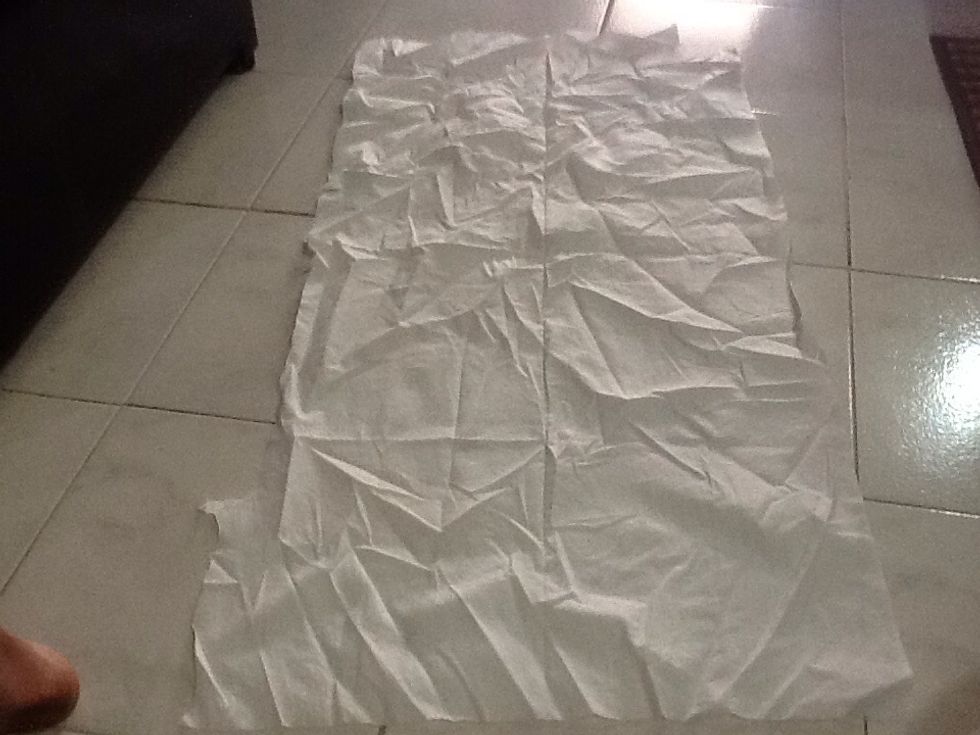 Straighten out your fabric .. Sorry for the wrinkles :3