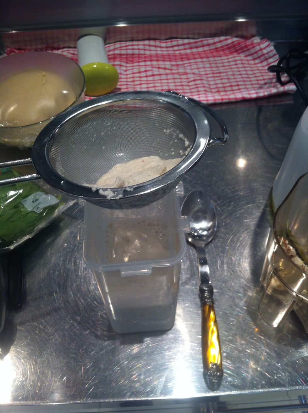 Strain into the original tub