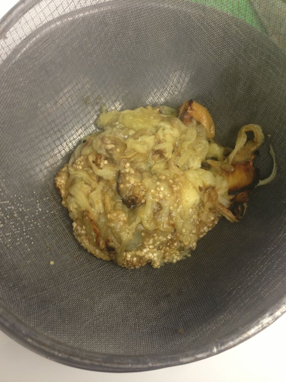 Strain it to remove excess moisture.