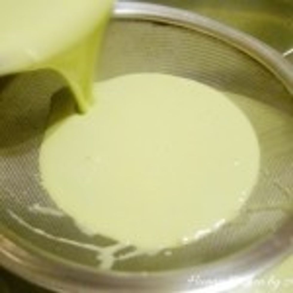 Strain the batter into a clean pot.