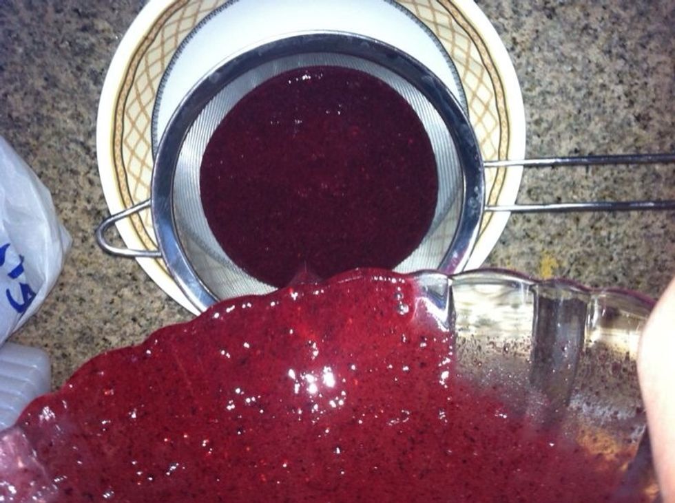 Strain the coulis to get rid of all the seeds.