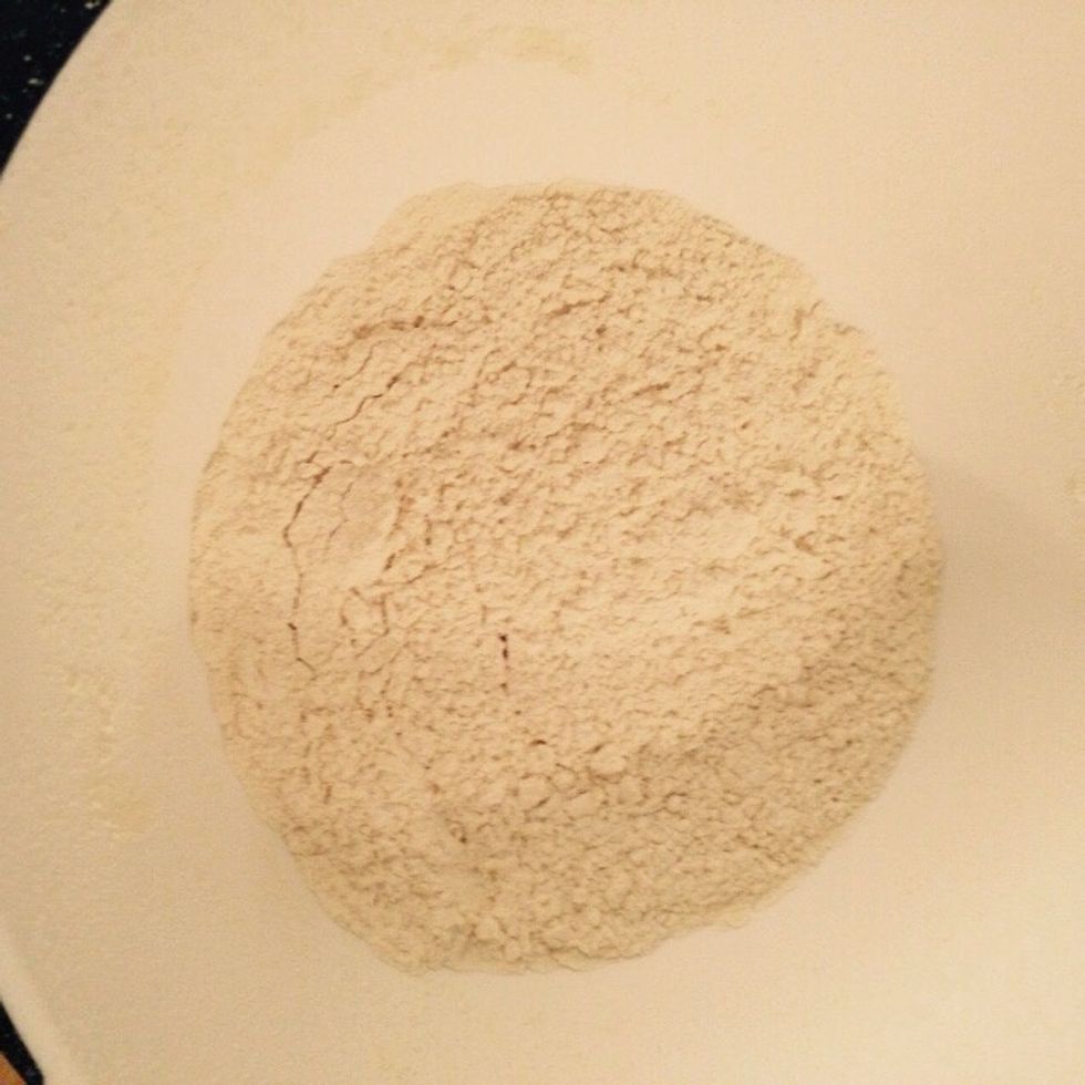 Strain the flour into a bowl