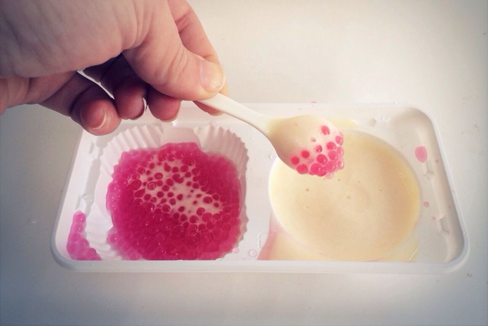~Strain the Jelly Orbs out of Leftover Liquid  ~Mix Jelly Orbs into Foaming Pudding ~ Enjoy the Yummiest Coolest Textured Candy Snack EVER!!!