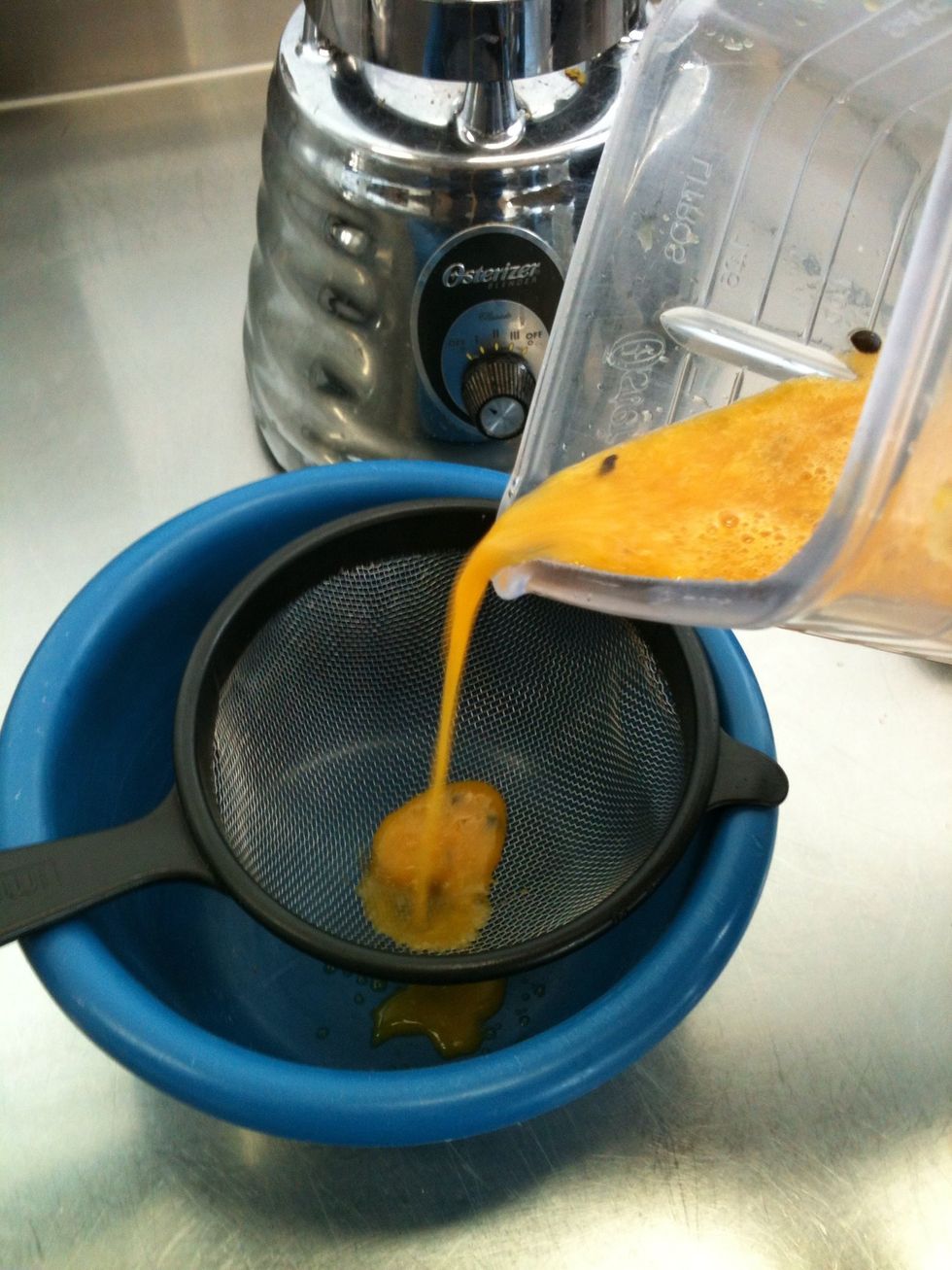 Strain the pulp and remove the seeds