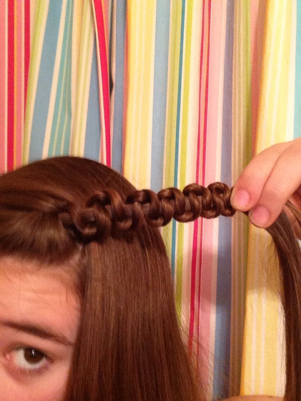 Stretch it out and straighten it by slightly pulling