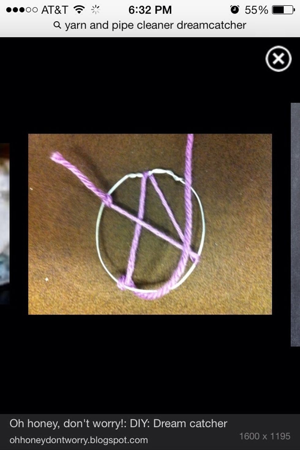 String the yarn around the pipe cleaner/ plate tying knots at every loop. Tie in your beads during this process.