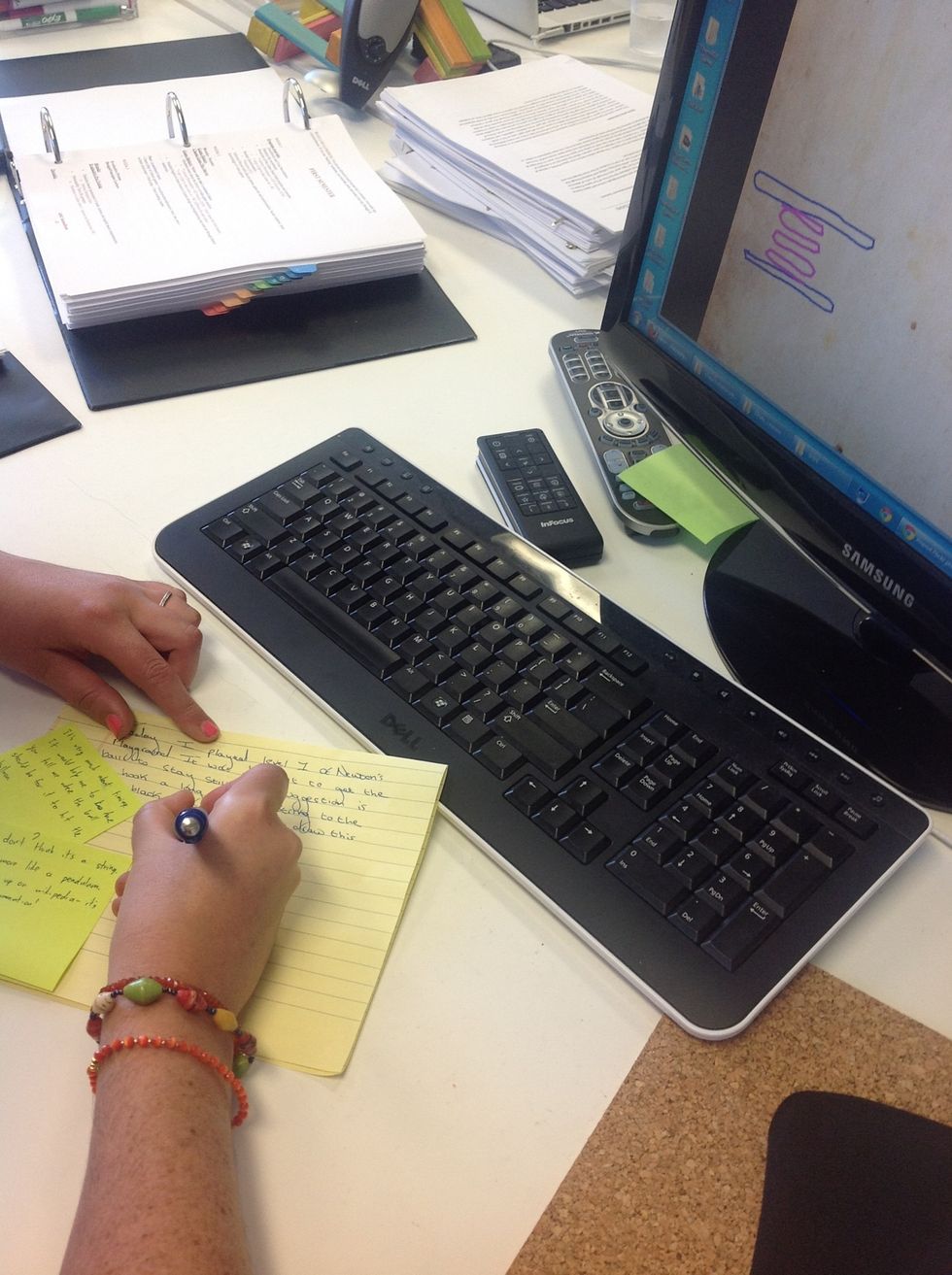 Students edit and improve their original paragraph after receiving peer-reviewed feedback.