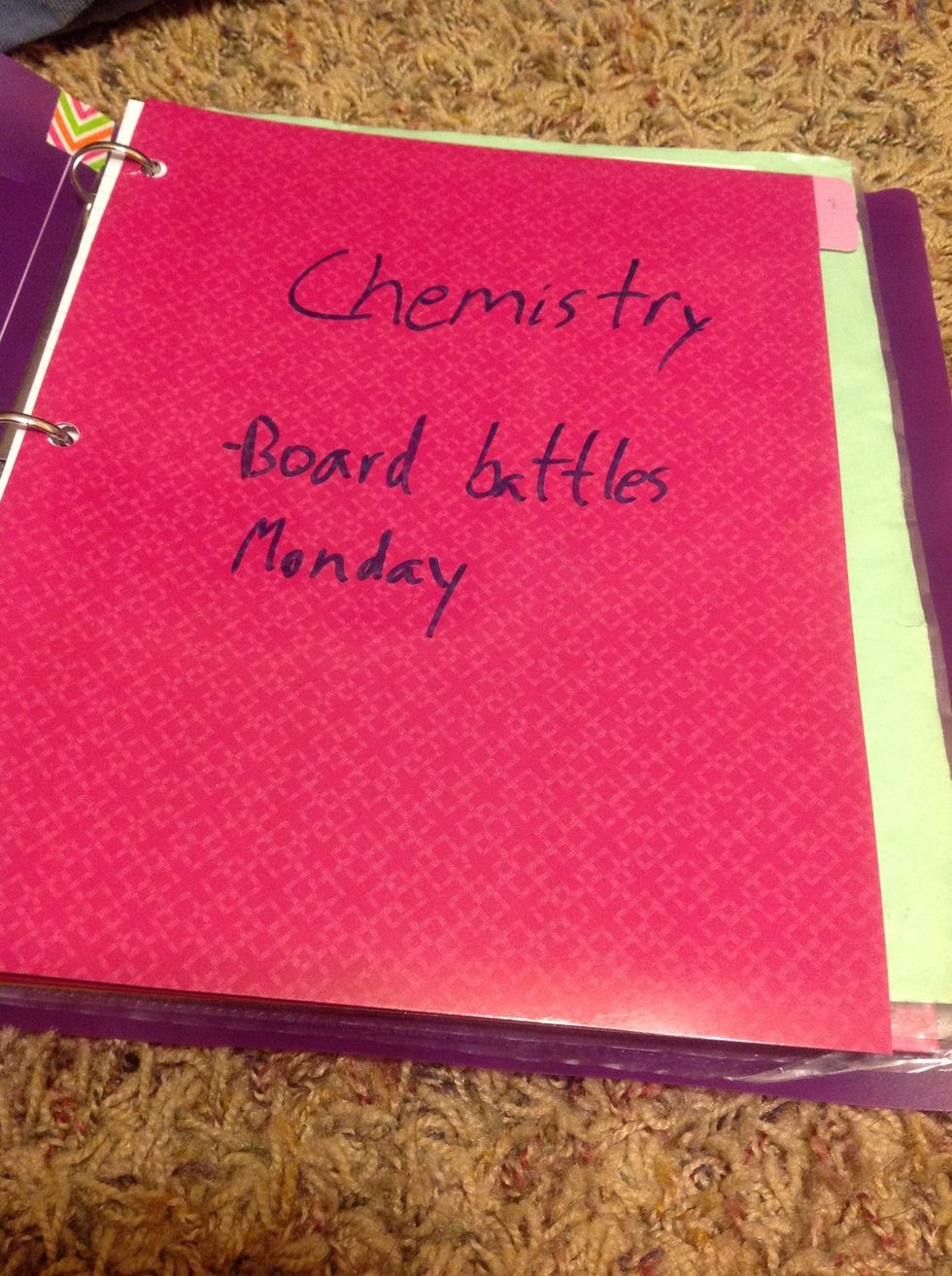 Studio C tab dividers or any kind of tab dividers that will work with dry erase markers are good, so you can add changeable notes for yourself.