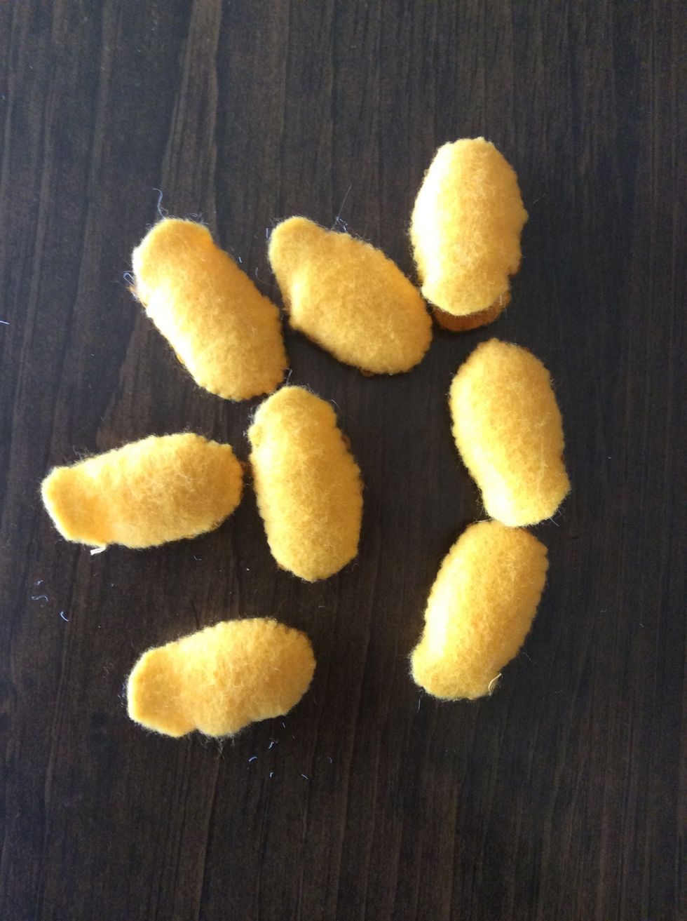 Stuff all of the tentacles (you can stitch them here as well but I prefer just to stitch them together and close them at the same time).