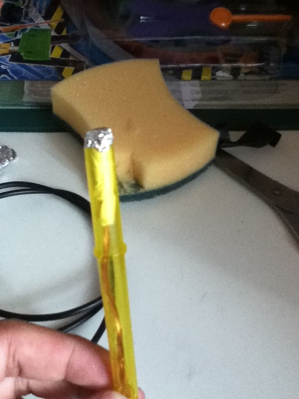 stuff it in an empty chamber of a pen.