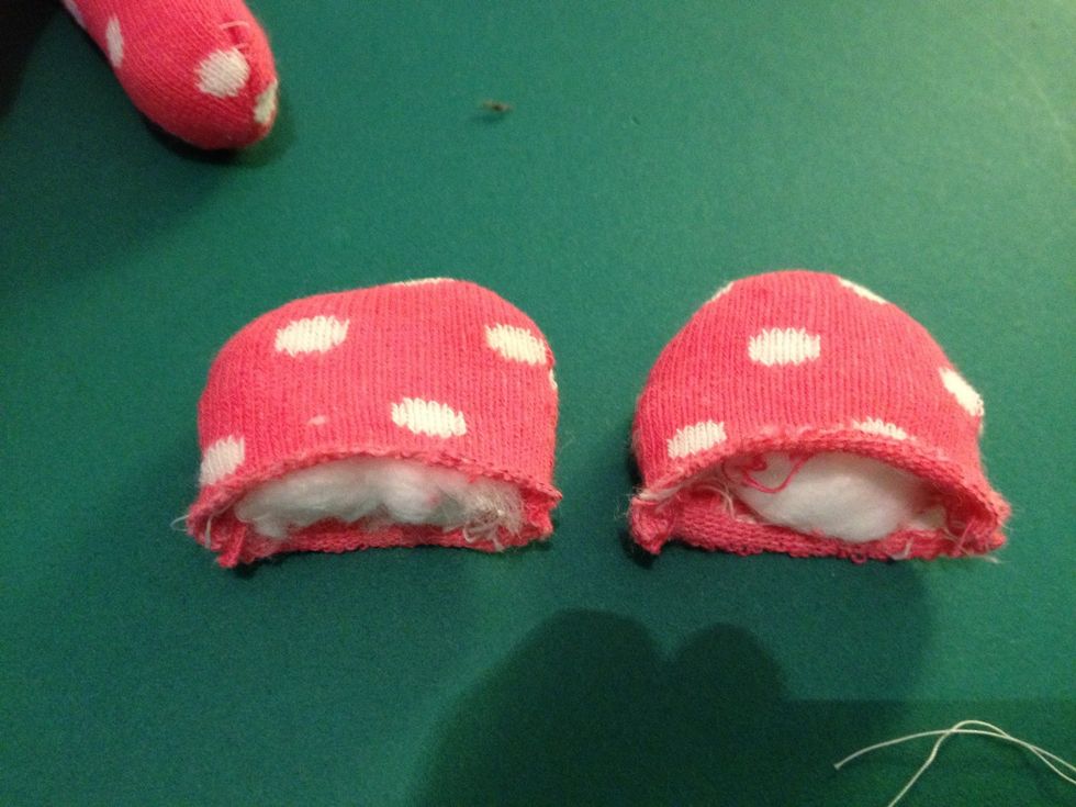 Stuff the ears, not too much though, as they need to bend.