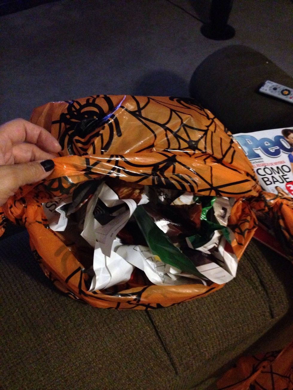 Stuff those sides closest to the center knot