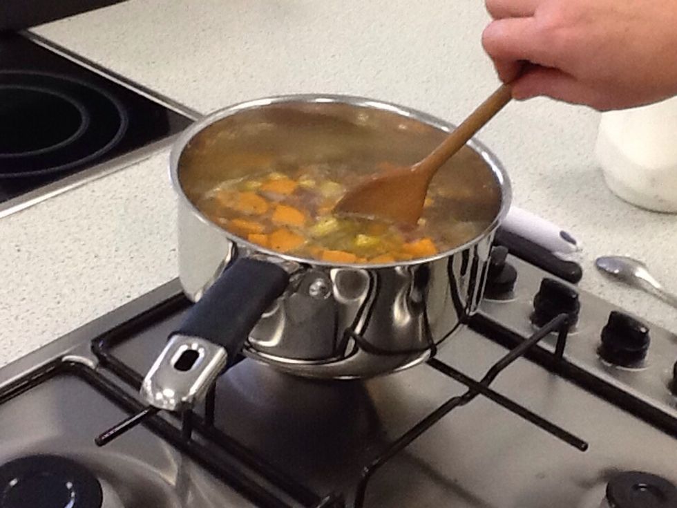 stur the soup around