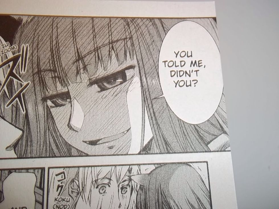 Such as this. Also note that the artist gave her this face to show the emotion anger and suspicion. It is more obvious than a normal words only book.