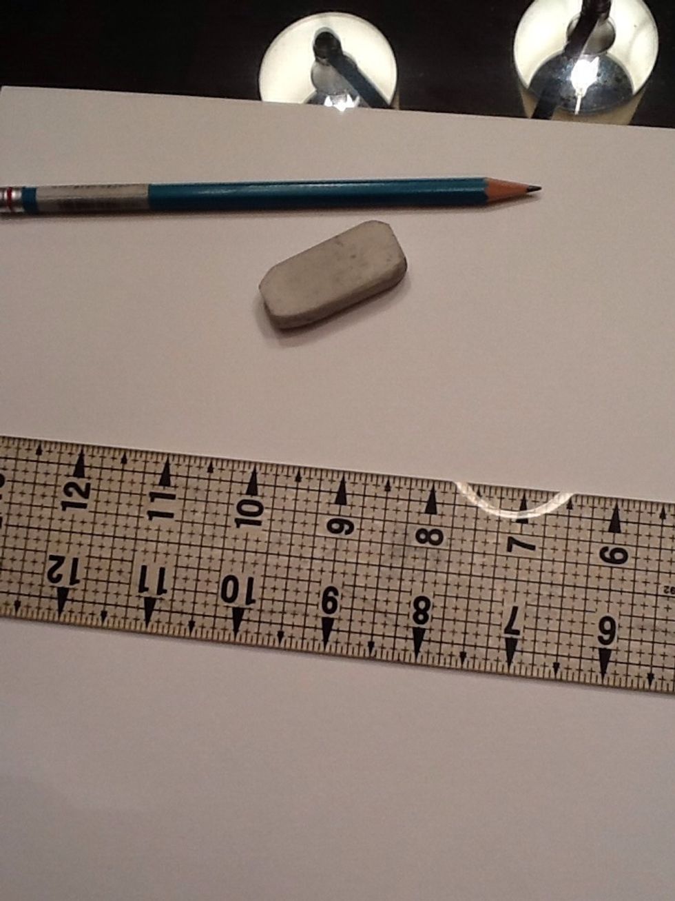 Supplies: always use a ruler and you lightest drawing pencil.