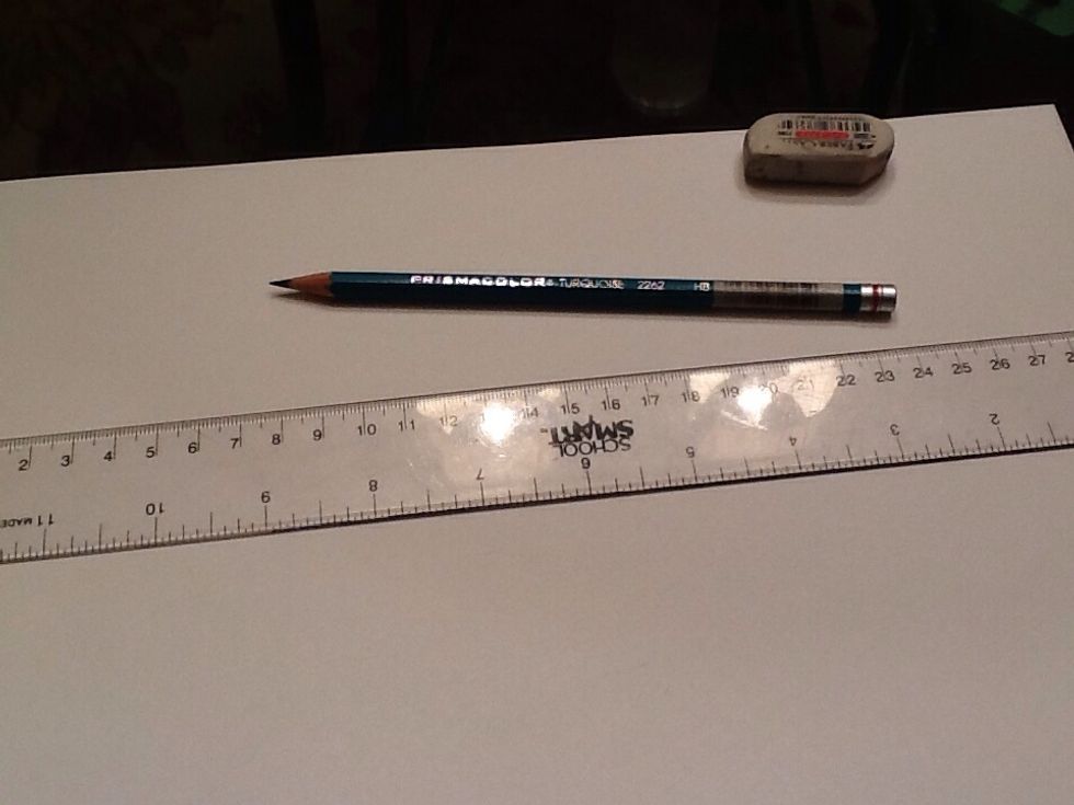 Supplies. Make sure you are using your lightest drawing pencils and a ruler!